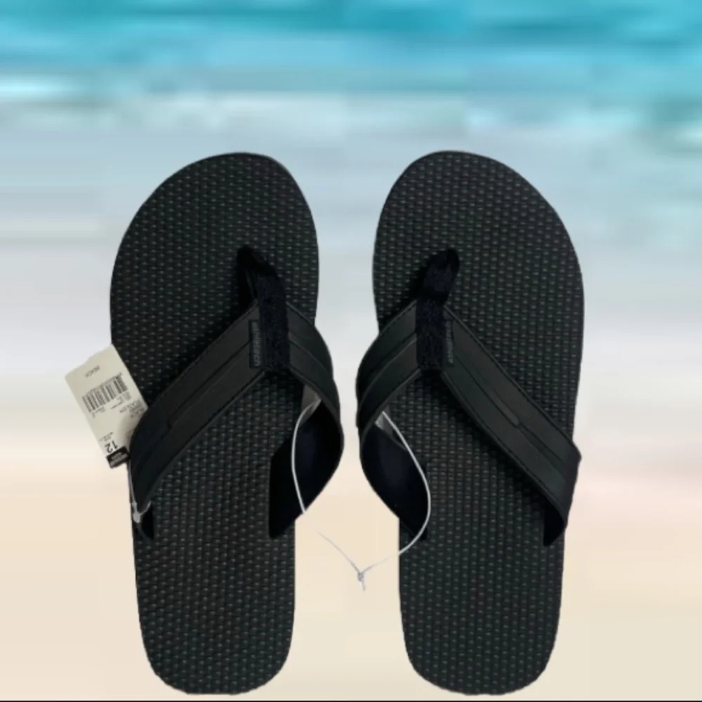 Black Flip Flop Beach Sandals Mens Size 12